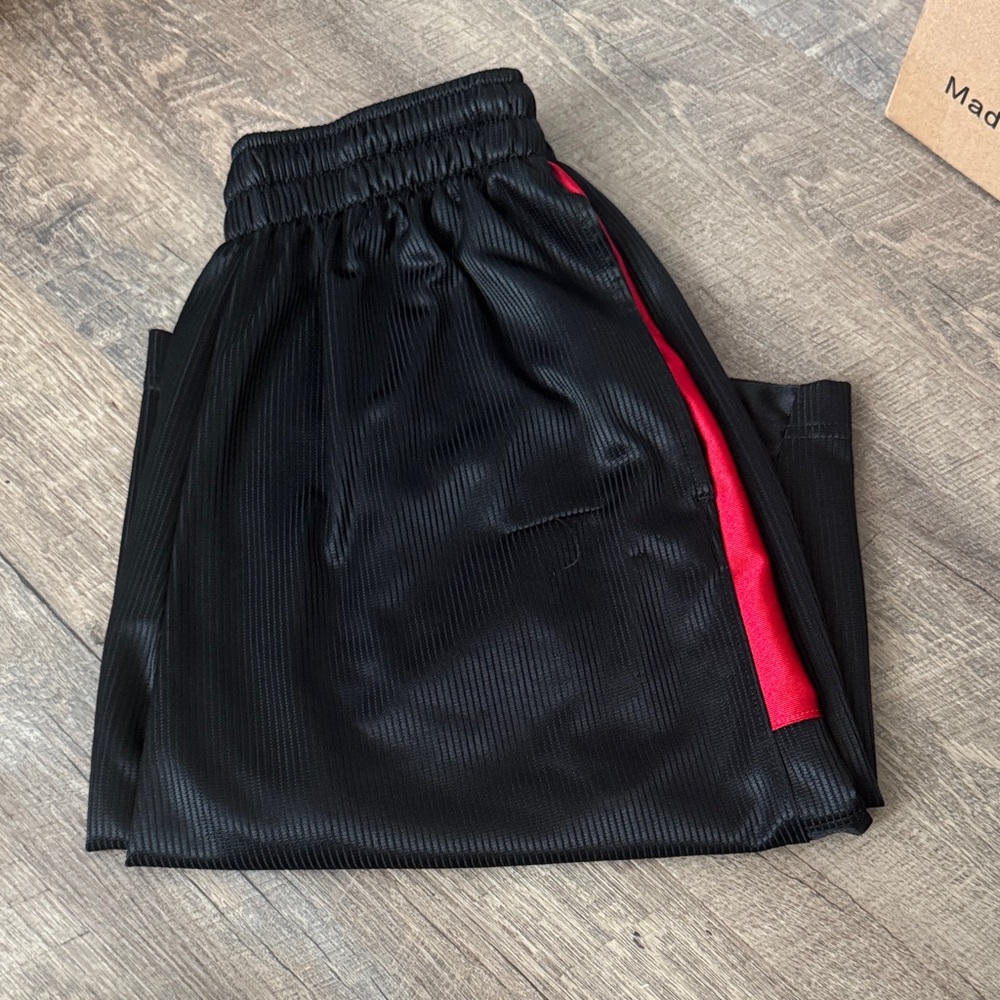 Jordan Black Shorts with Red Accents